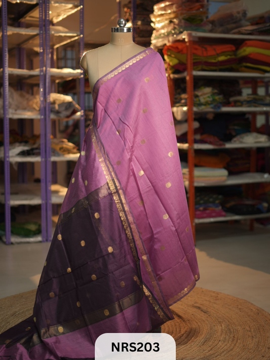 CHANDERI INSPIRED MAHESWARI SAREE