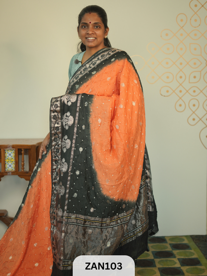 BANARASI BANDHINI WITH TIE AND DIE SAREE