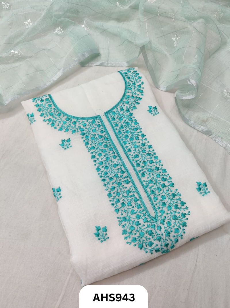 Exclusive Kota Doriaya Embroidery work Top & Dupatta 2.5mtr