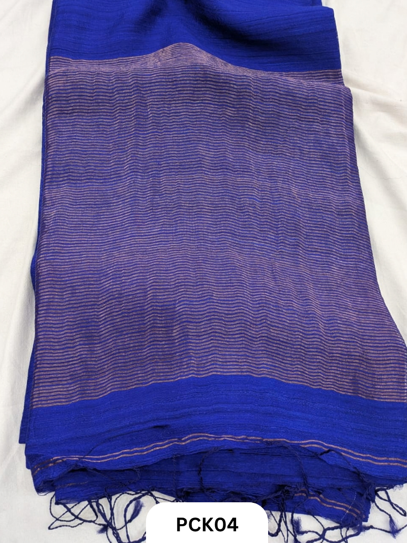 Pure Handloom Matka Plain Saree