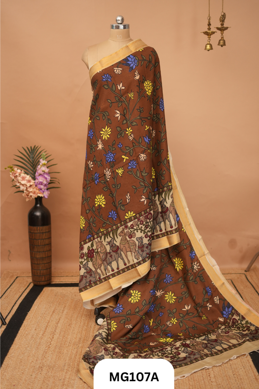 HANDLOOM MANGALGIRI SAREE | DIGITAL PRINT
