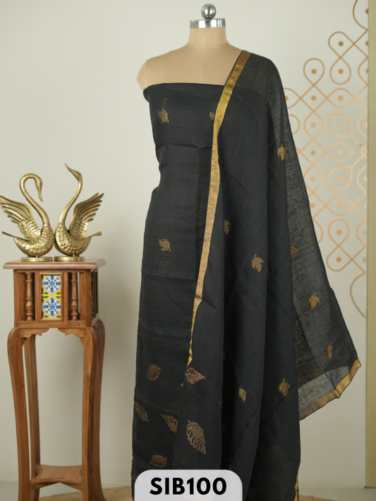 JAMDHANI LINEN TOP WITH DUPATTA