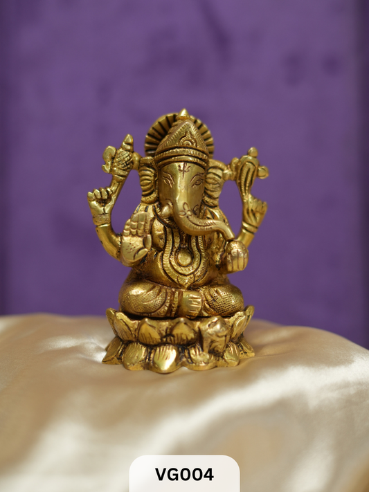 HANDCRAFTED BRASS GANESHA STATUE