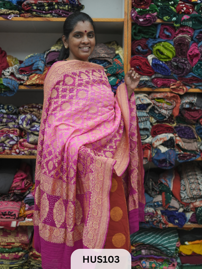 PURE KHADDI GEORGETTE DUPPATTA