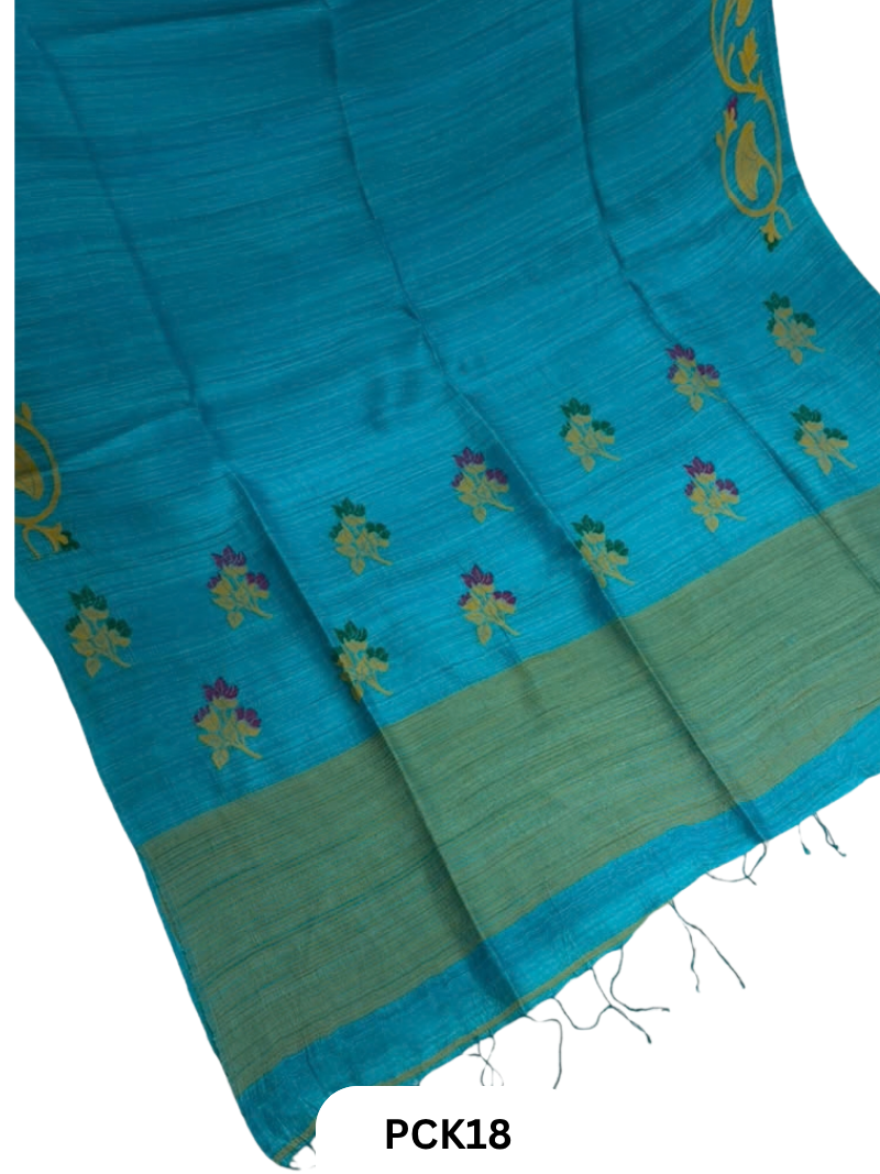 Pure Handloom Matka Handweaving Jamdani Motifs  Saree