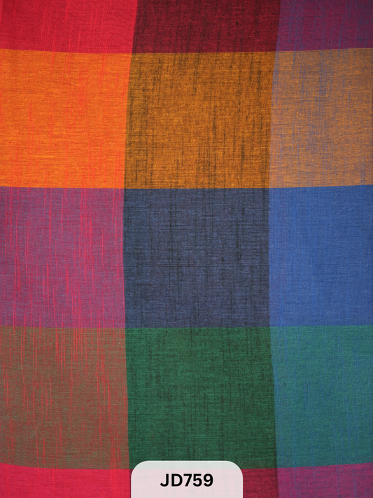Madras kattam Fabric - 1mtr