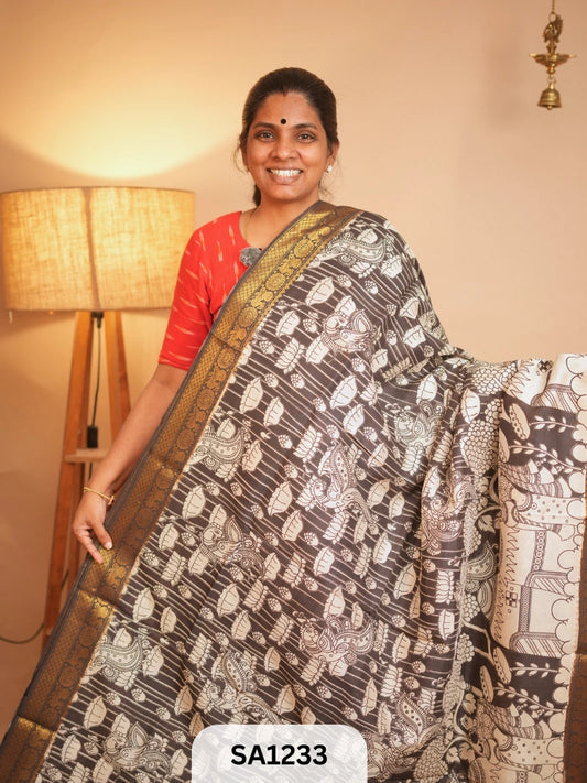 Kalamkari Chennuri Silk saree