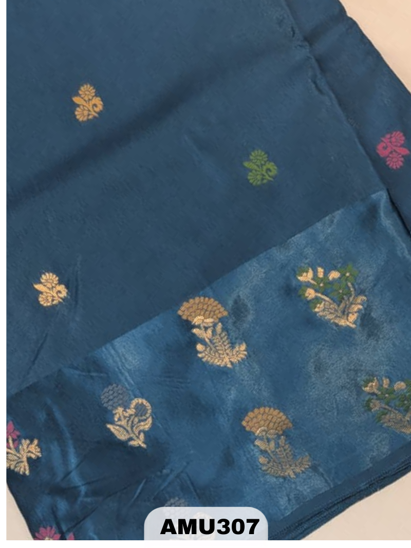 BANARAS RUSSIAN SILK SAREE WITH PRINTED