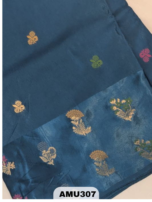 BANARAS RUSSIAN SILK SAREE WITH PRINTED
