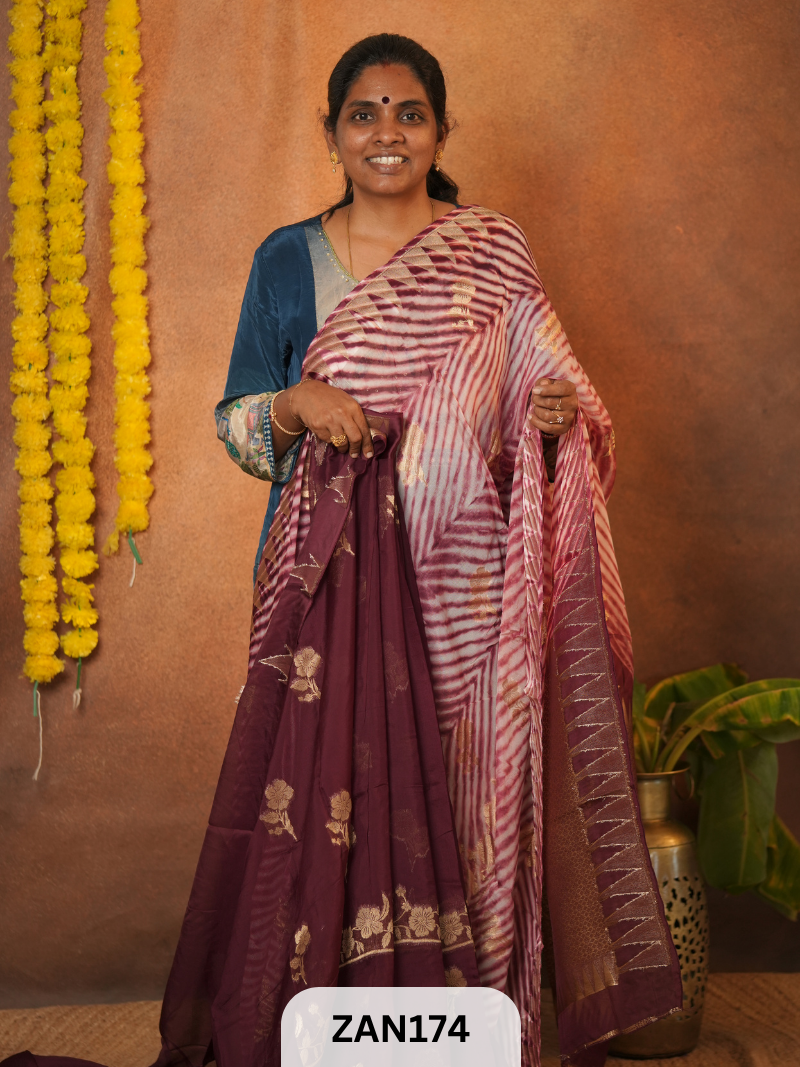 SHIBORI WITH KOTA TUSSAR BANARASI SAREE