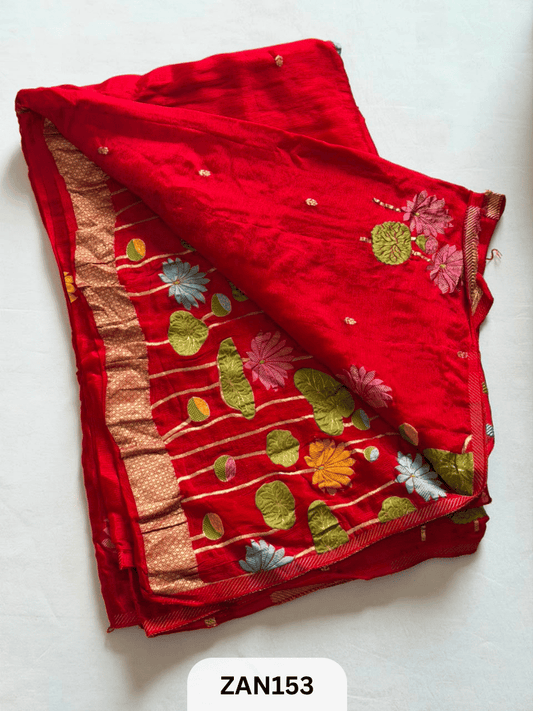 BANARASI CHINON KHADDI MEENA SAREE