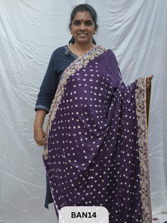 BANDHANI DESIGNER WORK WITH BANDHANI PALLU