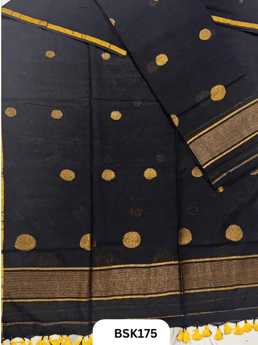 Pure Mulcotton Handloom Polka Salwar Suit  Top 2.5mtr and Duppata 2.5mtr