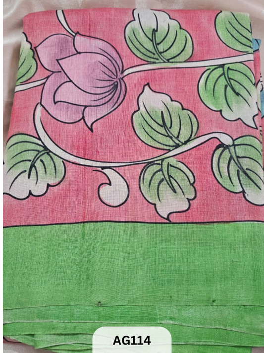PURE GACHI TUSSAR WITH PENKALAMKARI