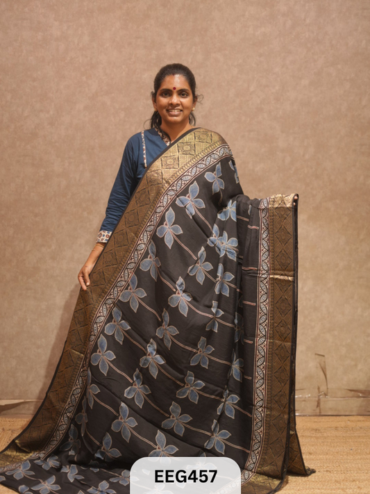 AJRAKH DOLA SILK SAREE