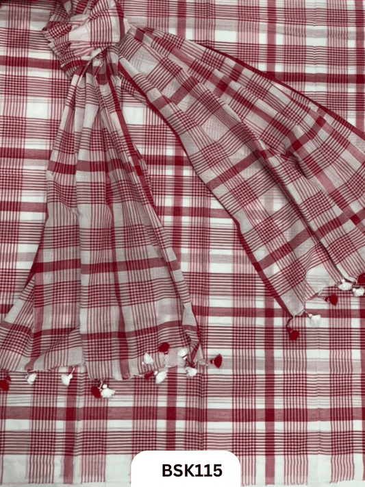 Mul Cotton Checks Top Duppata -2.5Mtr