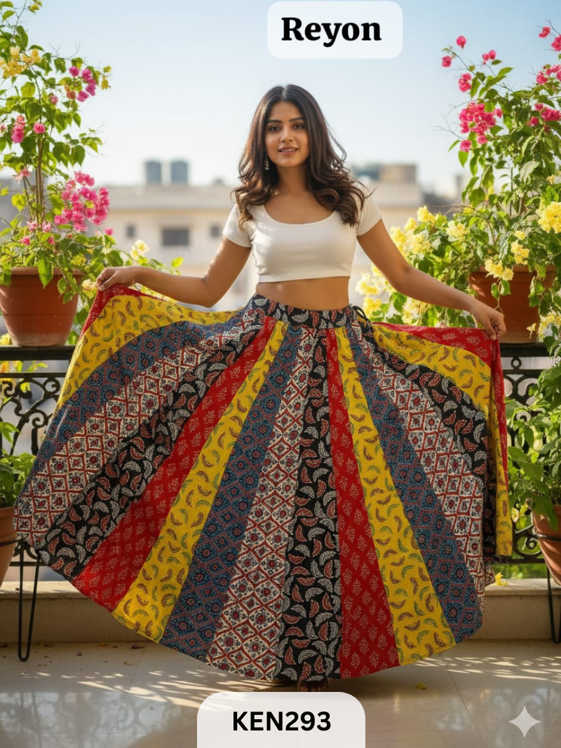 Reyon 5mtr multi Kali Skirt