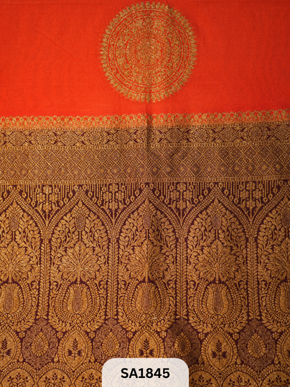 BANARASI KHADI GEORGETTE COCO ZARI SAREE