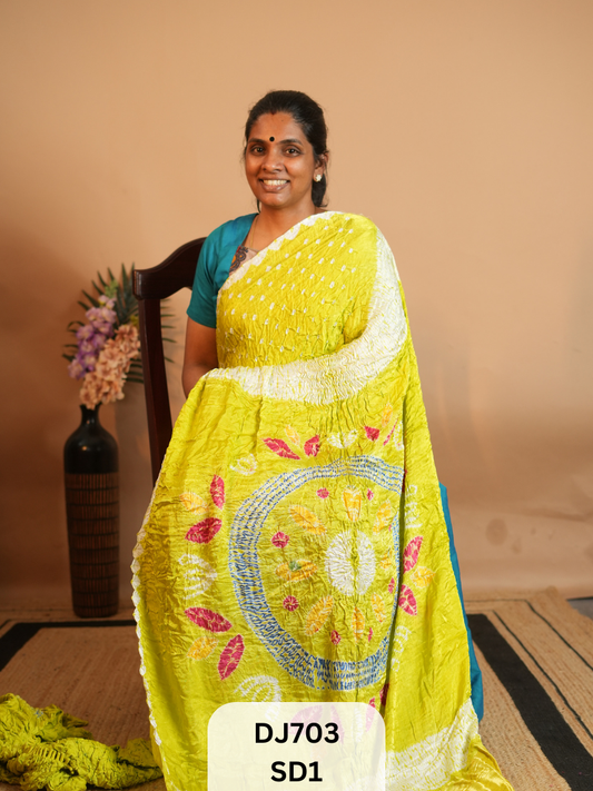 BANDHANI & AJRAKH MODAL SAREES | LAGDI PATTA | SHIBORI