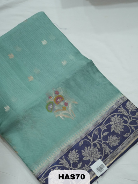BANARAS KOTA SATIN PATTA BORDER SAREE