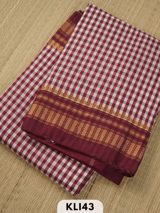 ILKAL CHECKS TOPI BORDER SAREE