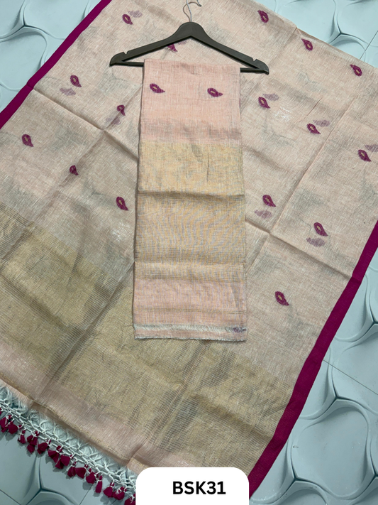 Pure Linen  Handloom Salwar  Top 2.7 mtr  Duppata 2.5 mtr
