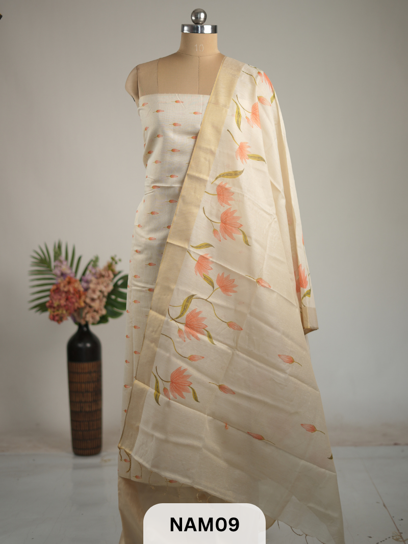 TISSUE CHANDERI PICHWAI INSPIRED SALWAR 3PCS