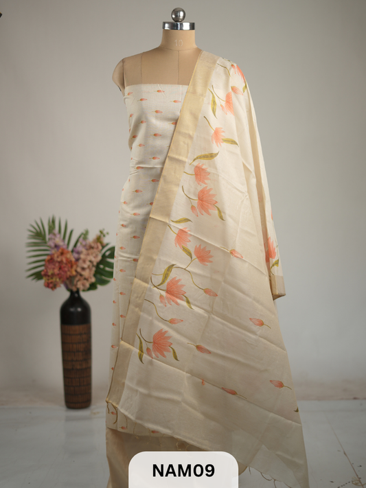 TISSUE CHANDERI PICHWAI INSPIRED SALWAR 3PCS