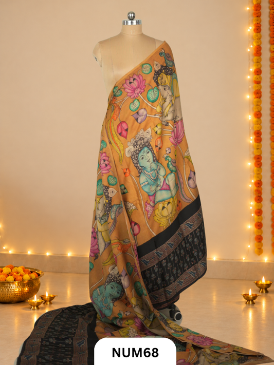 Exclusive Penkalamkari Artisan Saree