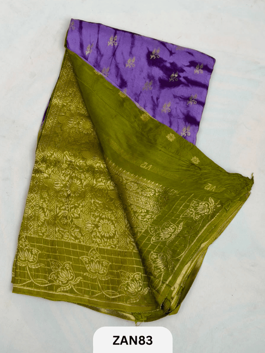 BANARASI SHIBORI WITH CHECKS BORDER SAREE