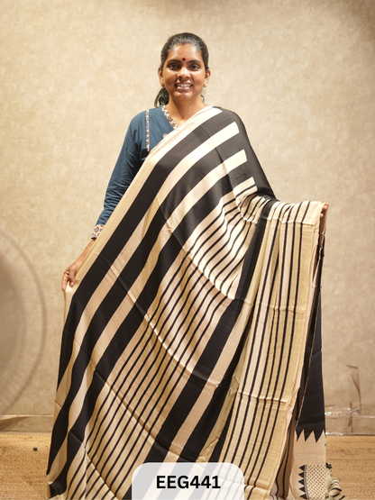 AJRAKH MODAL SAREE- RETRO