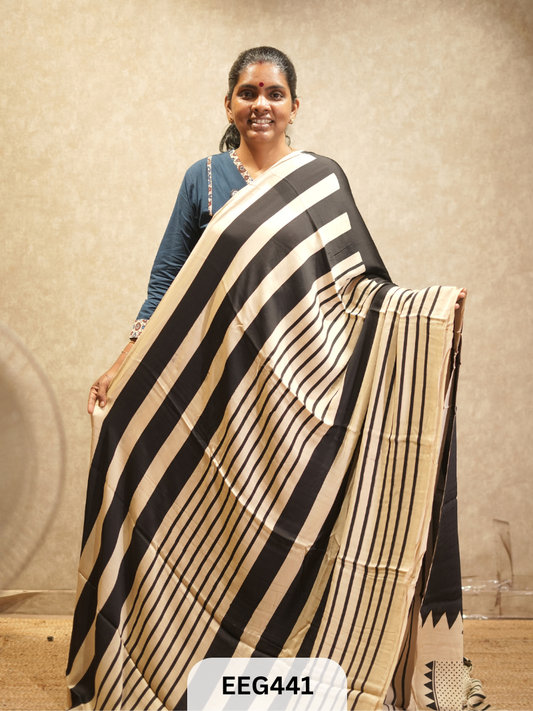 AJRAKH MODAL SAREE- RETRO
