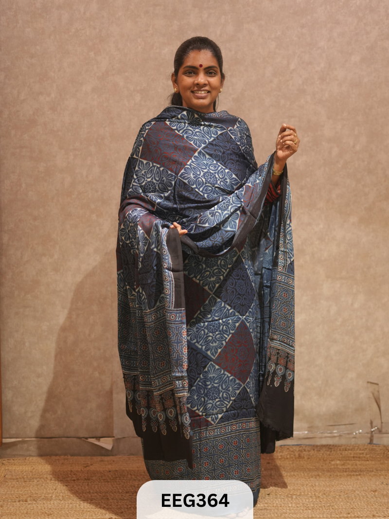 AJRAKH MODAL 2  PCS-UNSTITCHED