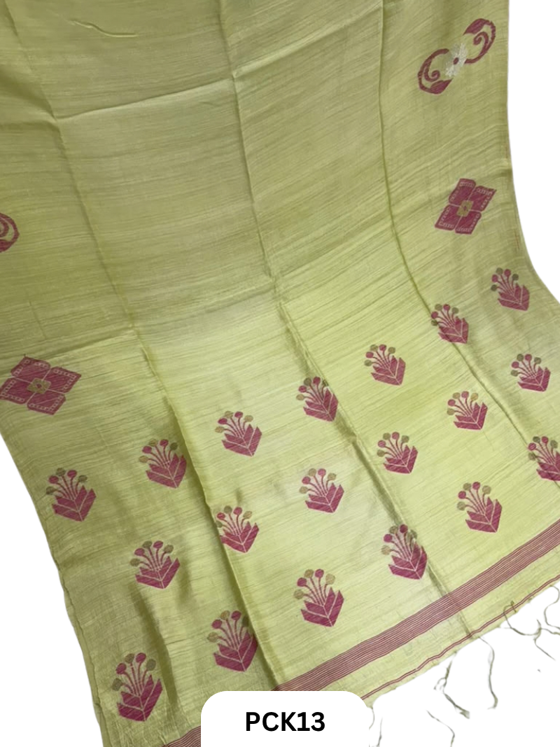 Pure Handloom Matka Handweaving Jamdani Motifs  Saree