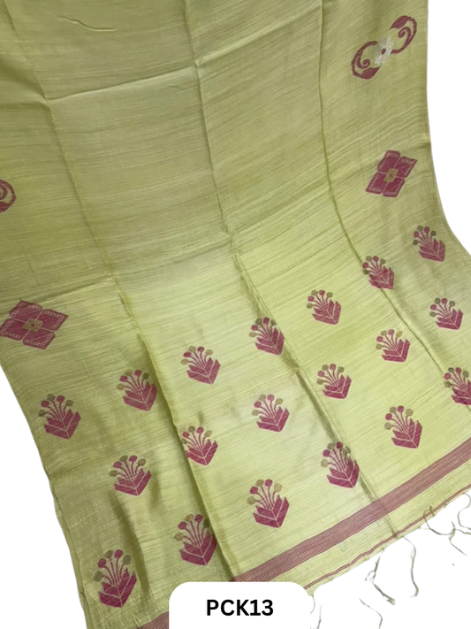 Pure Handloom Matka Handweaving Jamdani Motifs  Saree