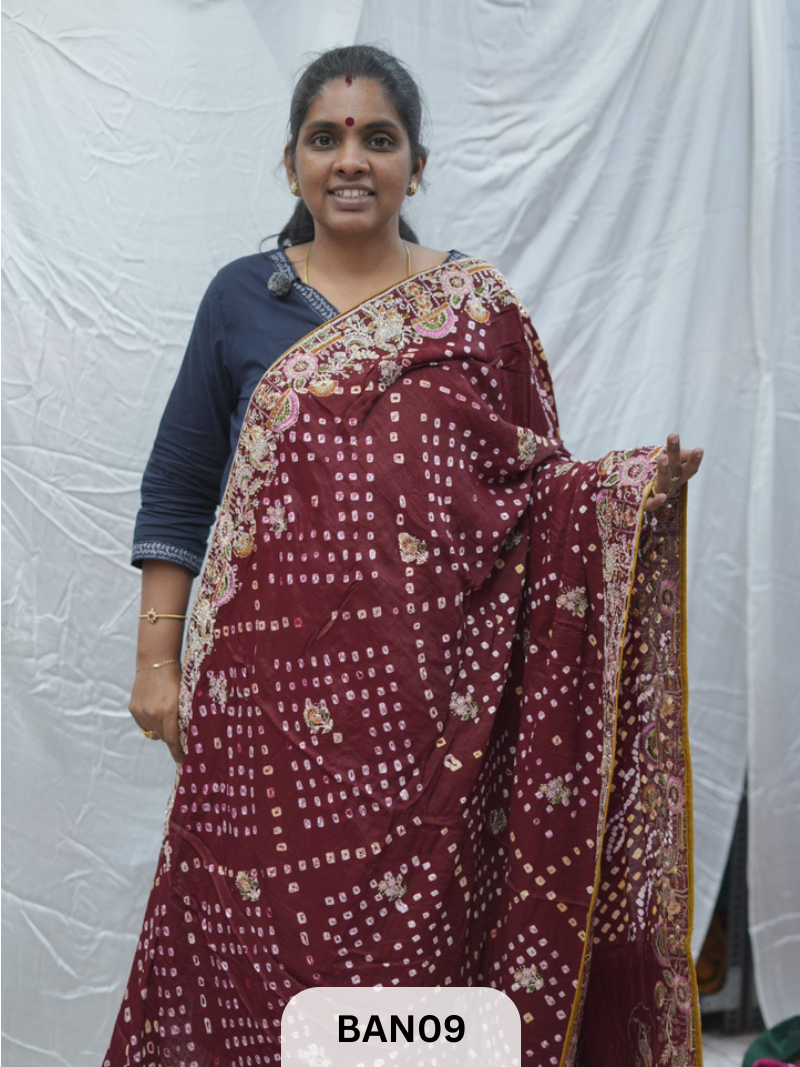 BANDHANI DESIGNER WORK WITH LAGDI PALLU