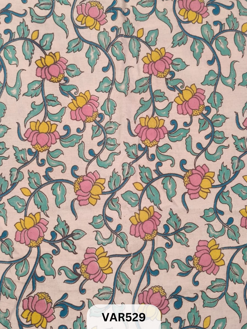 Kalamkari Hand printed - Fabric -2mtr