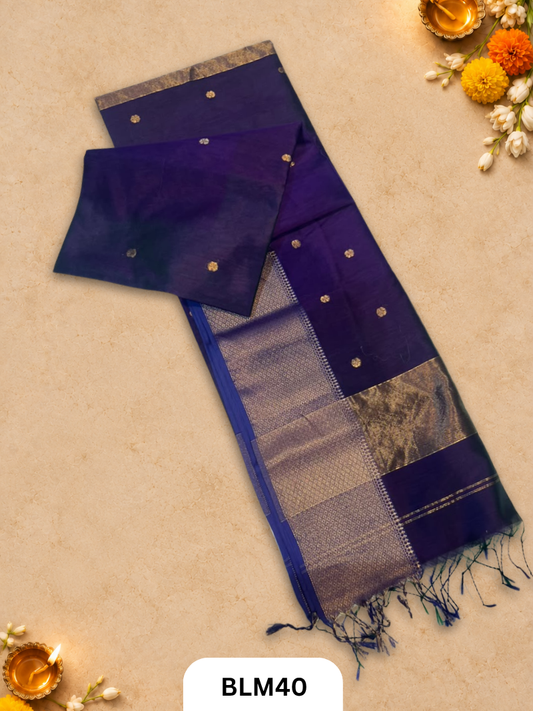 Pure handloom Maheshwari Big Small Butidaar shaded colours saree