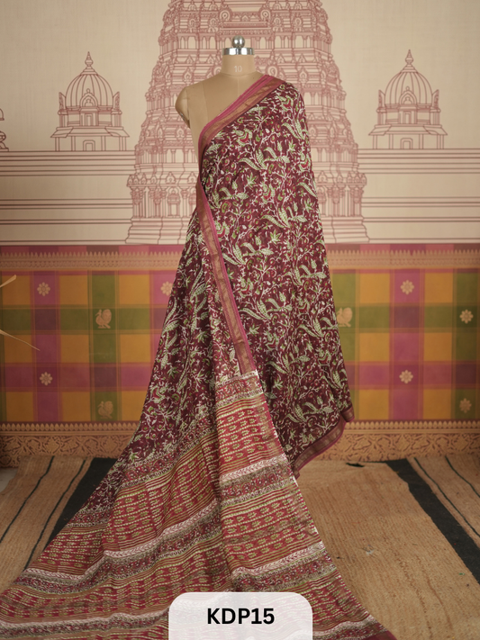Maheshwari Sanganer Hanblock Print Saree