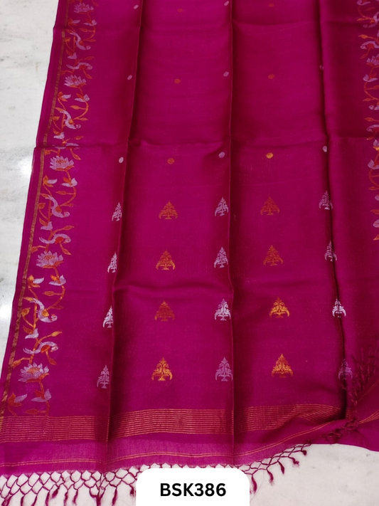 Pure Gicha By Gicha Tussar Silk with Jamdani weave