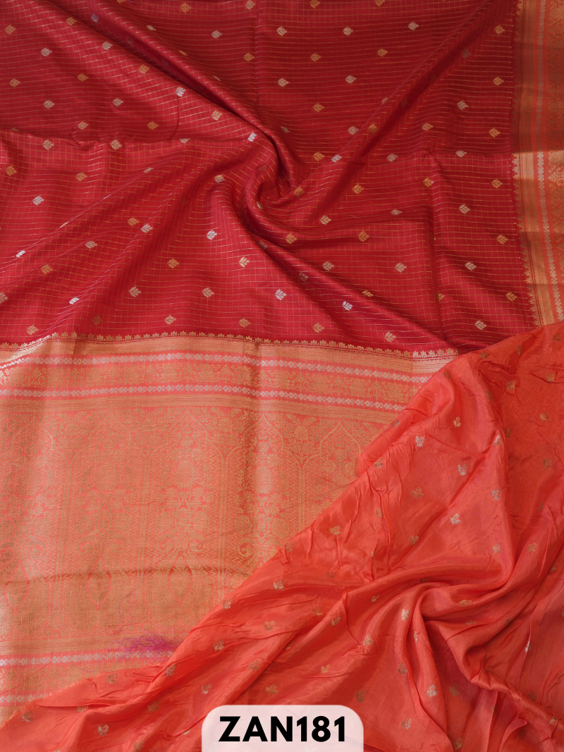 Pure Dupion kanchipuram fusion Rich pallu saree