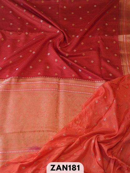 Pure Dupion kanchipuram fusion Rich pallu saree