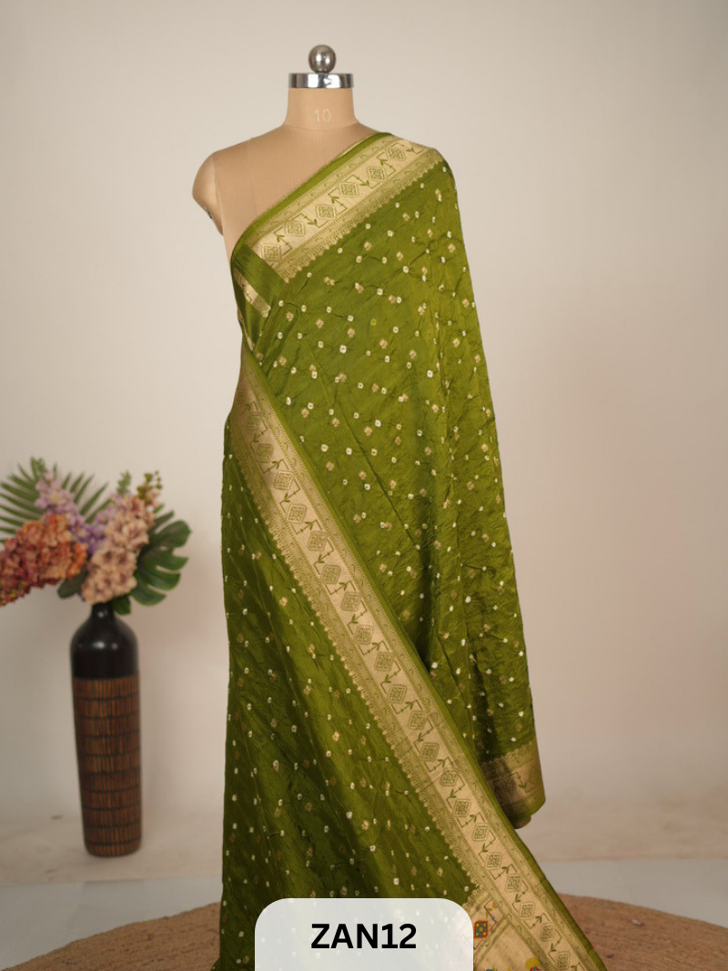 BANARASI BANDHINI WITH PAITHANI BORDER SAREE