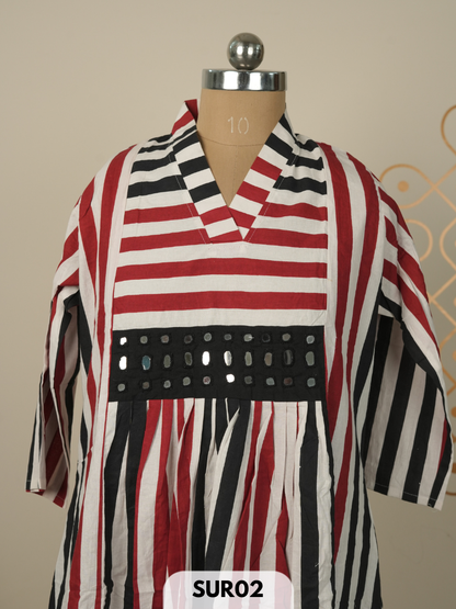 AJRAKH KUTCH EMBROIDERY COTTON KURTI