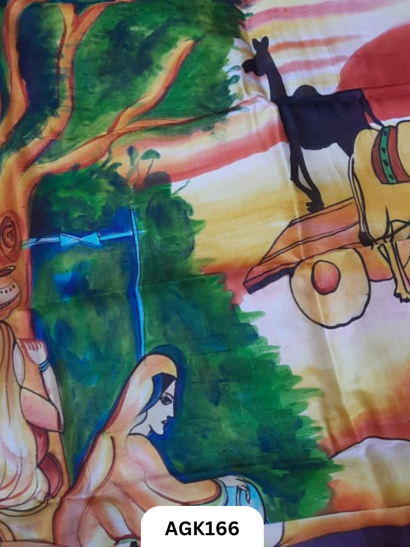 Murshidabad Silk 4Ply Hand Printing Work