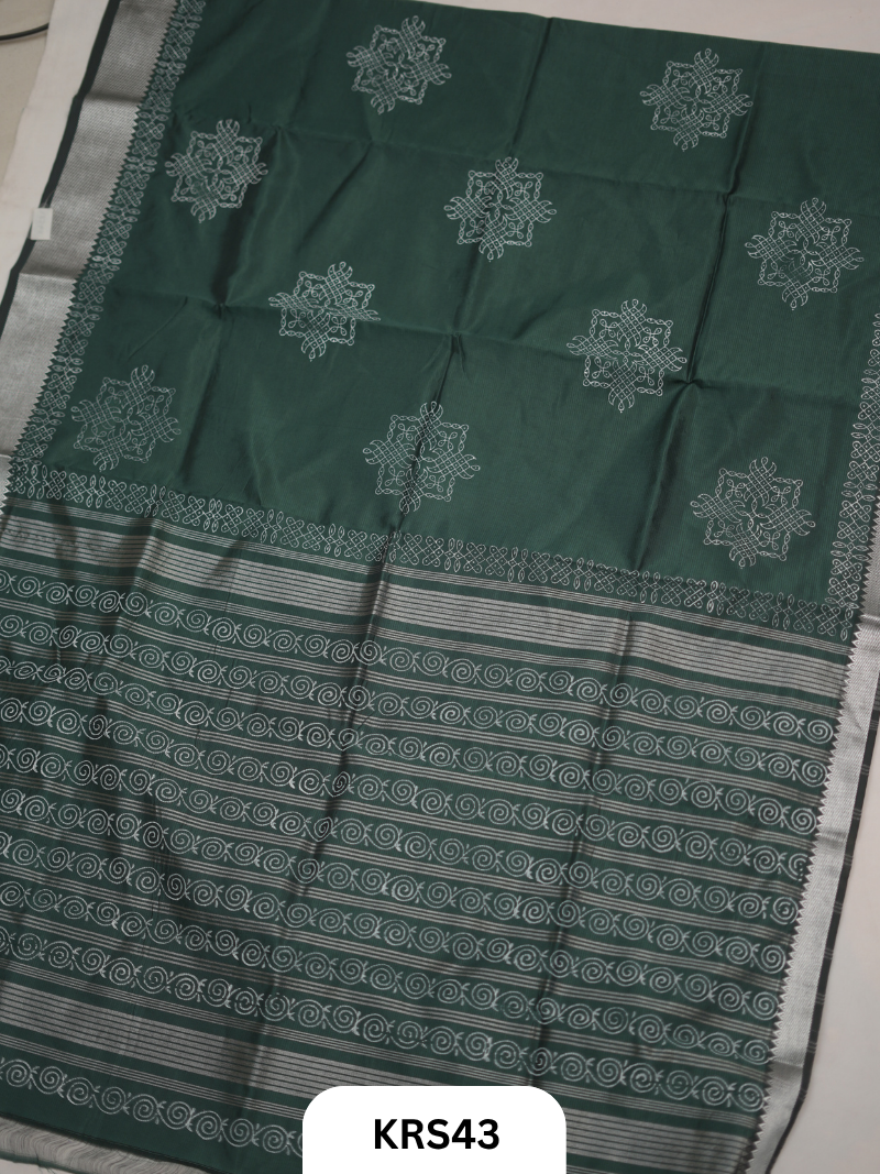 Mangalagiri Handblock Kollam Saree - DIWALI SPECIAL