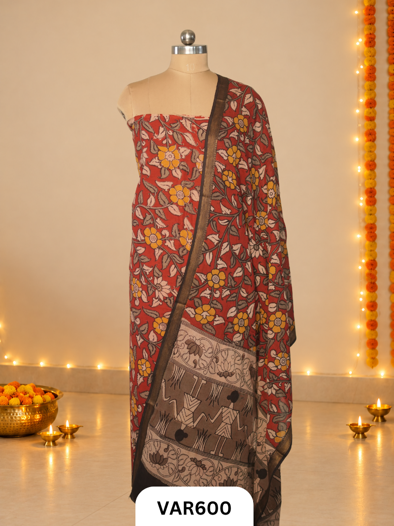 Kalamkari 2 Pcs Salwar Suit - Top2.5 Mtr and Duppatta