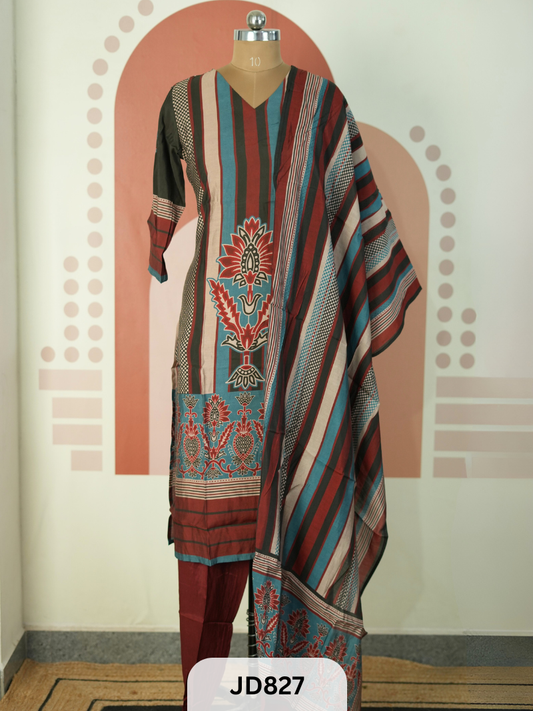 AJRAKH COTTON SALWAR SET
