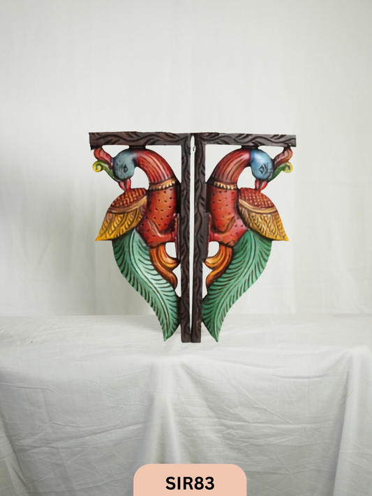 Wooden Parrot Wall Hanging Decor - Height 14" INCH, WIDTH 7"INCH