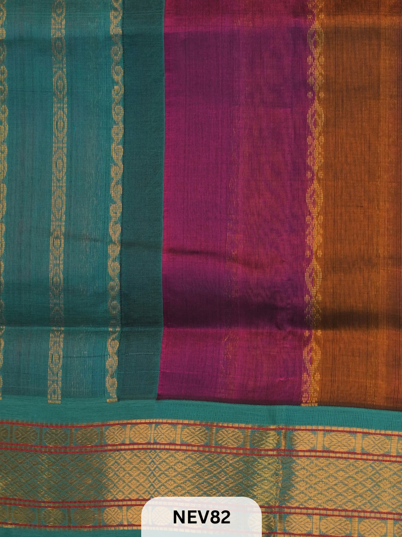 Korvai Border Multi Color Stripe